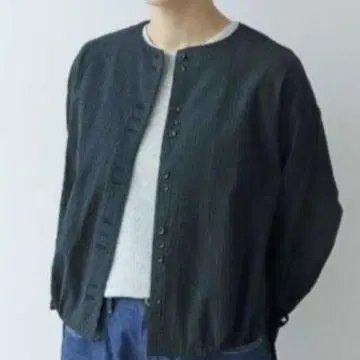 축구 깅엄 체크 숏 셔츠 자켓 yuni 차콜 그레이