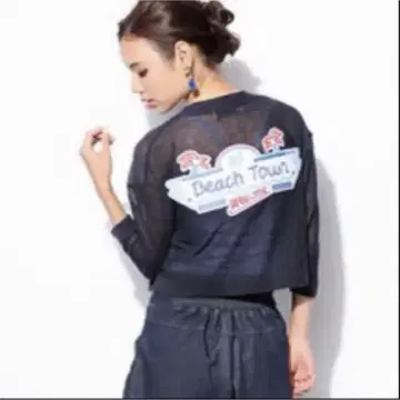 SLY BEACH TOWN 가디건 네이비