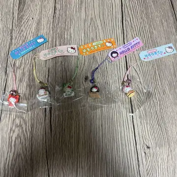 지역 특산품 키티 홋카이도 한정 헬로키티 스트랩 5종 세트