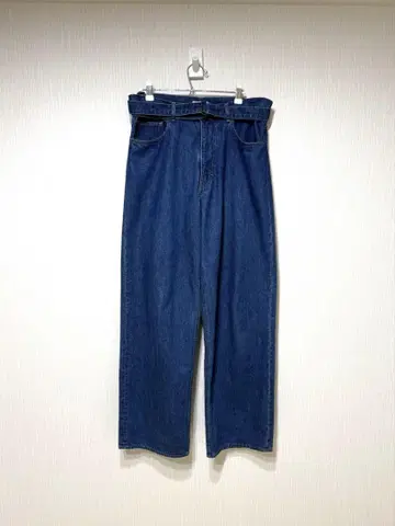 AURALEE SELVEDGE LIGHT OZ DENIM BELTED