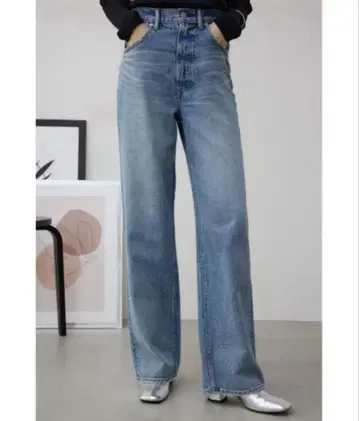 새상품급 AZUL BY MOUSSY 하이웨스트 와이드 데님 S