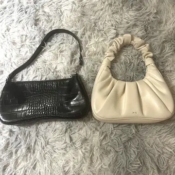 jw pei 아이보리 & 블랙 핸드백 2세트