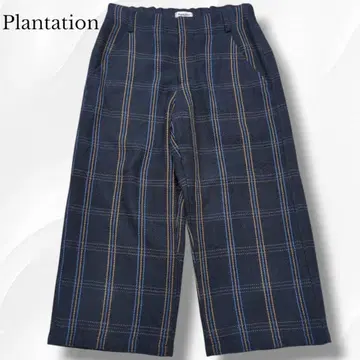 Plantation 플랜테이션 팬츠 하의 체크 린넨 혼방 M