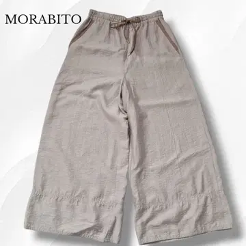 MORABITO 모라비토 와이드 팬츠 하의 빈티지풍 광택감 팬츠