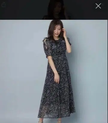 리랜드트루 도트풍 플라워 프린트 원피스