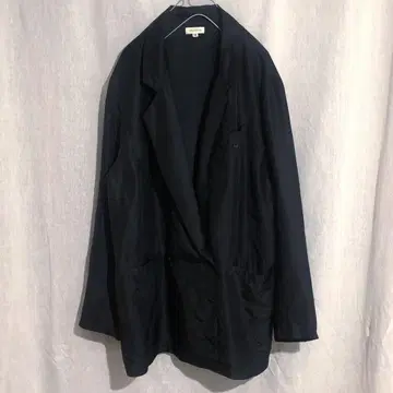 블랙 테일러드 자켓 실크