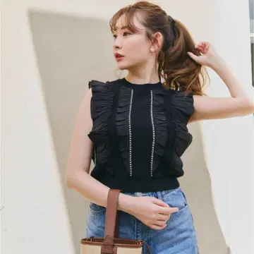 헤르립토 에어리 브러시 니트 톱
