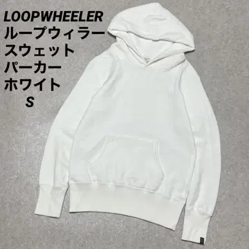 LOOPWHEELER 루프 휠러 맨투맨 후드티 화이트 S