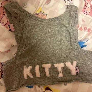 w.i.a collection KITTY 탱크탑 그레이