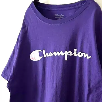 챔피온 Champion 올드 로고 티셔츠 퍼플 보라색 구제 의류
