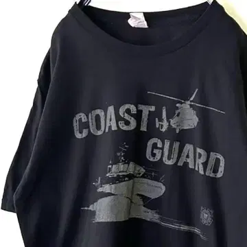 베이사이드 COAST GUARD 티셔츠 L 블랙 검정 구제 의류