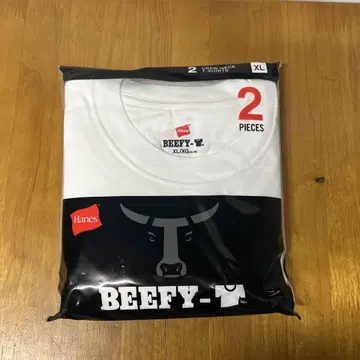Hanes BEEFY-T 화이트 XL 사이즈 2매 세트