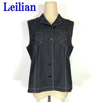 Leilian 레리안 슬리브리스 블라우스 그레이 11 C1238