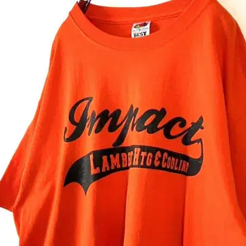 프룻 오브 더 룸 임팩트 Impact 티셔츠 L 오렌지 구제 의류