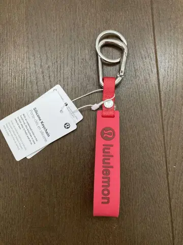 룰루레몬 실리콘 키체인 핑크