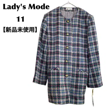 Lady's Mode [11] 노카라 자켓 새상품 레트로 골드 버튼