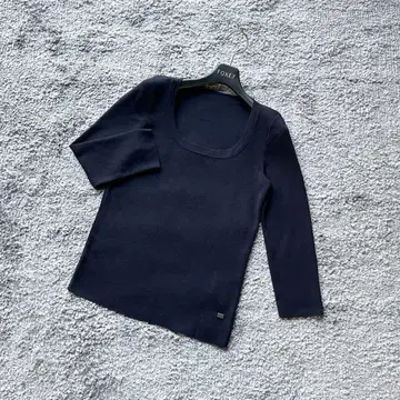 FOXEY NY 38 다크 네이비 그레이스 울 니트