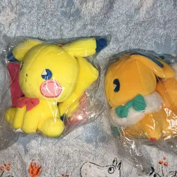 피카츄&이브이 봉제 인형 마스코트 사이코 소다 포켓몬 센터 한정판