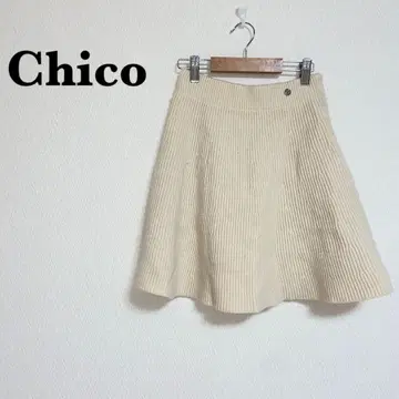 치코 미니 스커트 리브 플레어 아이보리 허리밴딩 A라인 슬림핏