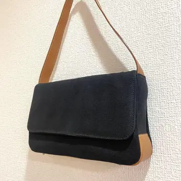 브룩스브라더스 핸드백 캔버스 가죽 네이비