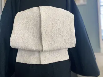 단면 전체 레이스의 시원한 반폭 오비 [뒷면 화이트] 소포장 오비