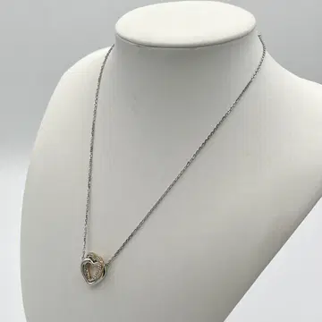 [ 박스 포함 새상품급 ] Swarovski 하트 목걸이 인피니티 더블