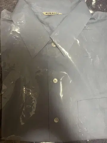 오라리 반팔 드레스 셔츠 라이트 블루