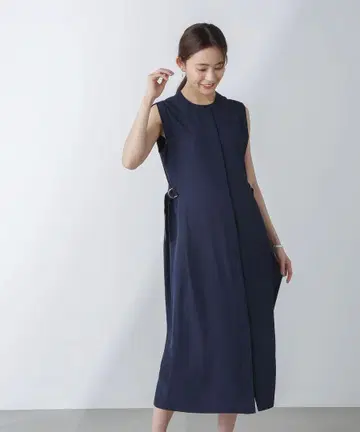나노 유니버스 슬리브리스 네이비 롱 원피스