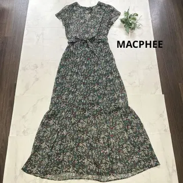 새상품급 MACPHEE 시어 꽃무늬 맥시 길이 원피스 사이즈 36 워셔블