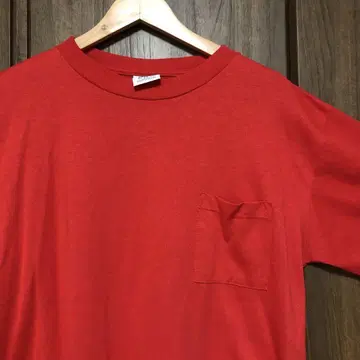 90s USA제 SIMPLY BASIC 포켓 티셔츠 XL 빨간색