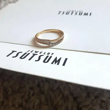 TSUTSUMI K10 다이아몬드 반지 0.16 캐럿
