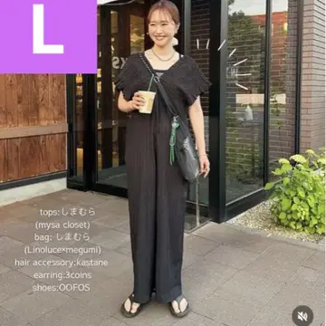 시마무라 laxdantia 셔링 살로펫 블랙 L 사이즈