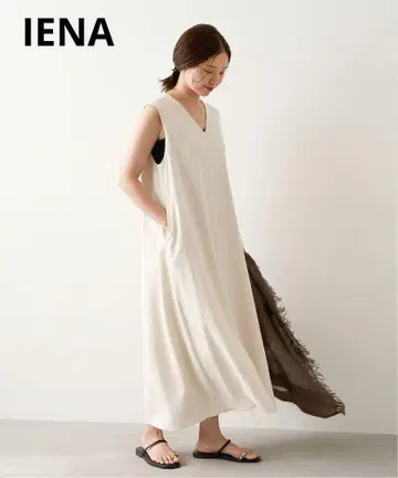 IENA Mi 2024AW 백리본 A라인 원피스 아이보리 38