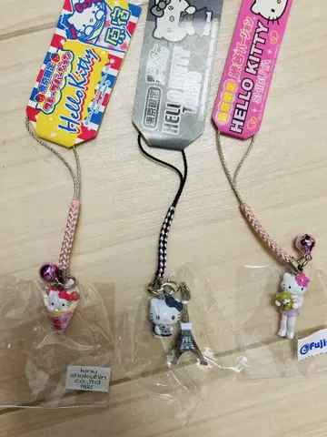 키티 네자케 키티 도쿄 3개 세트 하라주쿠 시부야 도쿄 타워 흑백
