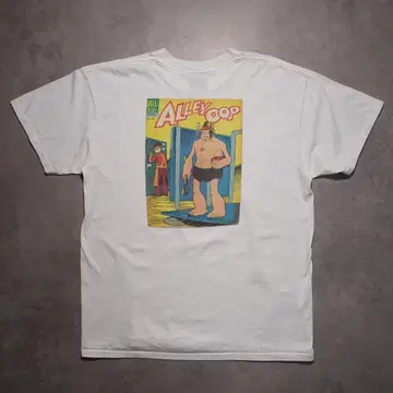 90s 빈티지 아메리칸 코믹스 아트 티셔츠 XL 사이즈 화이트 화이트