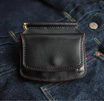 6t leather 웍스 머니 클립 차심 블랙