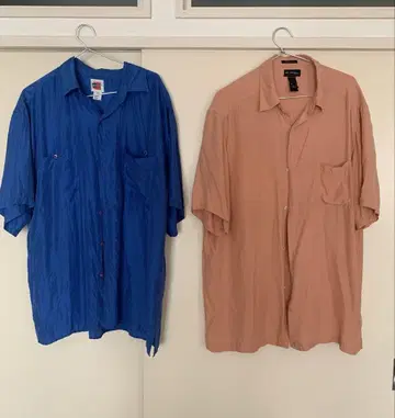 실크 셔츠 2장 세트 silk100% 빈티지 vintage