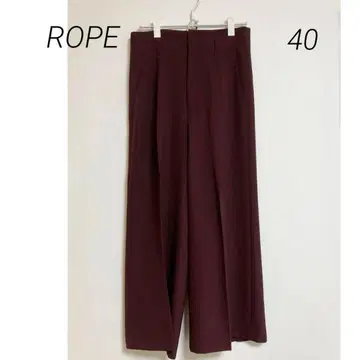 0303 ROPE 로페 버건디 와이드 팬츠 턱 40