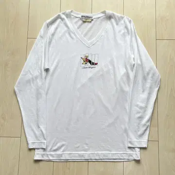 살바토레 페라가모 티셔츠 긴팔 V넥 XS