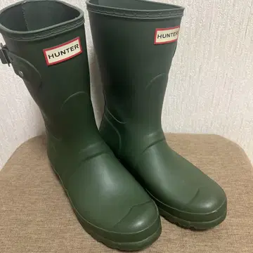 HUNTER 그린 장화 UK5 jp24-24.5mm