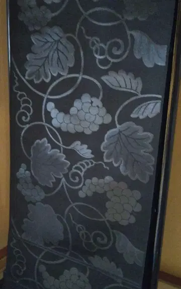 블랙 상복 니시진 비단 나고야 오비 포도 당초 패턴 미재단