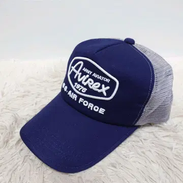 새상품급 AVIREX 아비렉스 메쉬 캡 모자 남성용 네이비