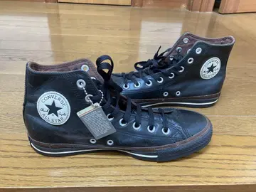 남성용 블랙 가죽 컨버스 26.5cm 빈티지