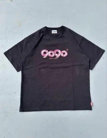 9090 로고 티셔츠 블랙 핑크