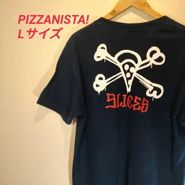 PIZZANISTA! 스컬 피자 티셔츠 L 사이즈