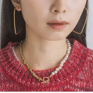 JEANASIS [스테인리스] 펄 믹스 체인 목걸이