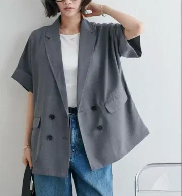 테크 린넨 반팔 셔츠 자켓 디스코트