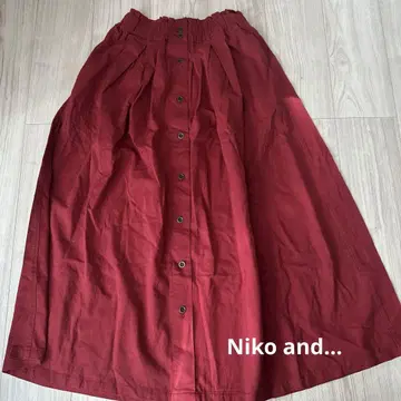 niko and... 플레어 스커트 빨간색 사이즈 3
