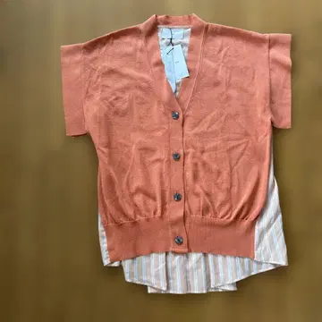 Vin 오렌지 가디건 반팔 새상품