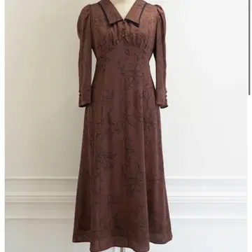 하립투 Limoges Vintage Satin Dress 브라운
